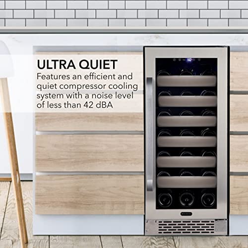 Whynter BWR-331SL Elite 33 Bottle Seamless Door Single Zone, Stainless Steel/Black Built-In Wine Refrigerator thumb #3