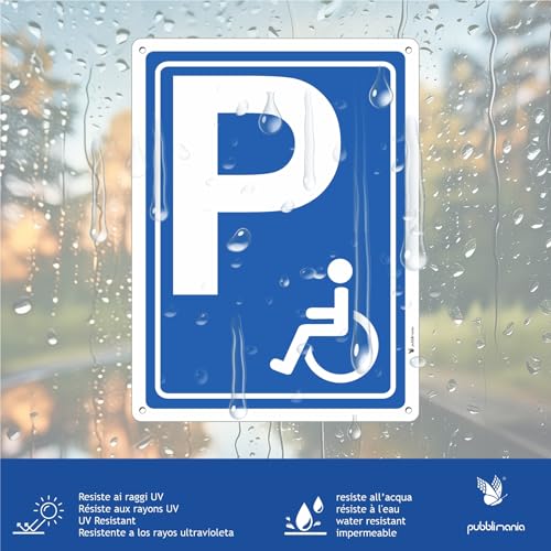 Panneau parking handicapés rigide micro-perforé alu composite - 5