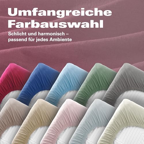 BaSaTex Bio Kissenbezüge Spannbezüge 2er Pack für Nackenkissen und Gesundheitskissen | 97% GOTS-Zertifizierte Baumwolle + 3% Elasthan | 40x60 cm - 45x65 cm | Bordeaux