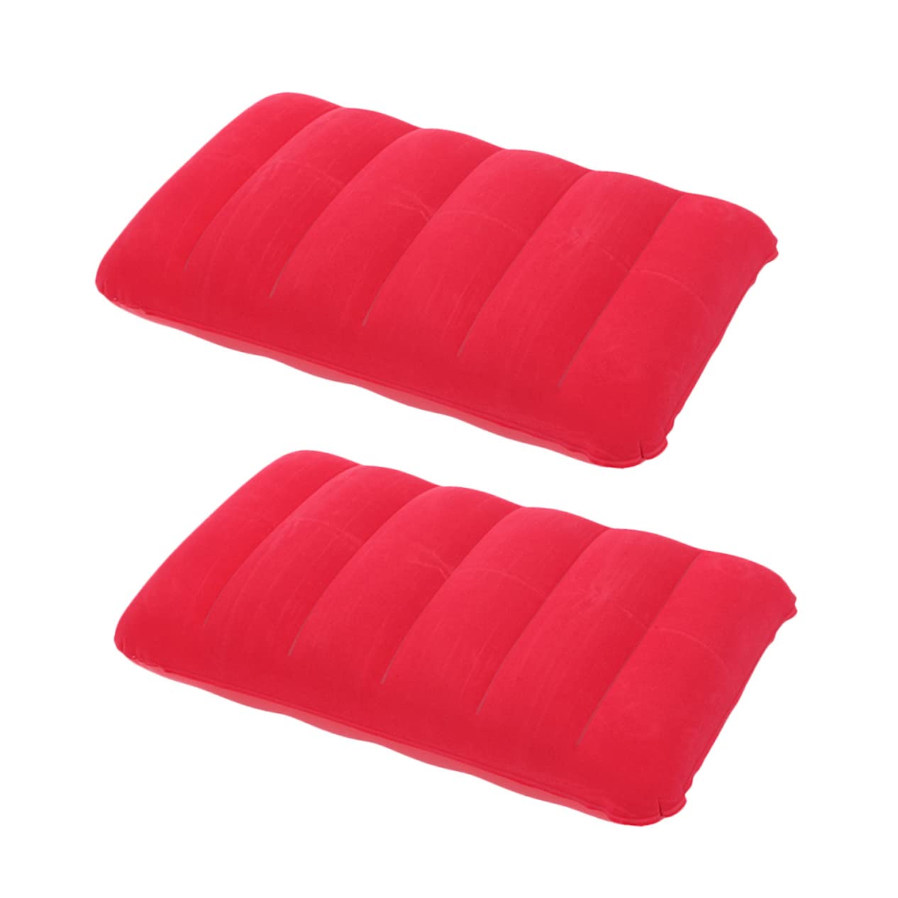 HANABASS 2 Pack PVC Flocking Inflatable Travel Pillow Lumbar Support for Office Car Camping Air Pillow for Nap