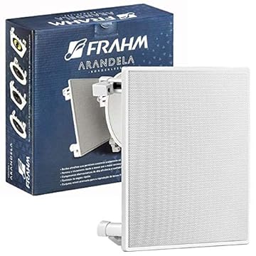 Caixa de Som Arandela Quadrada Frahm Coaxial 40W RMS 8 Ohms CX 6 Polegadas Tweeter Piezo Elétrico 196x196mm - 31557