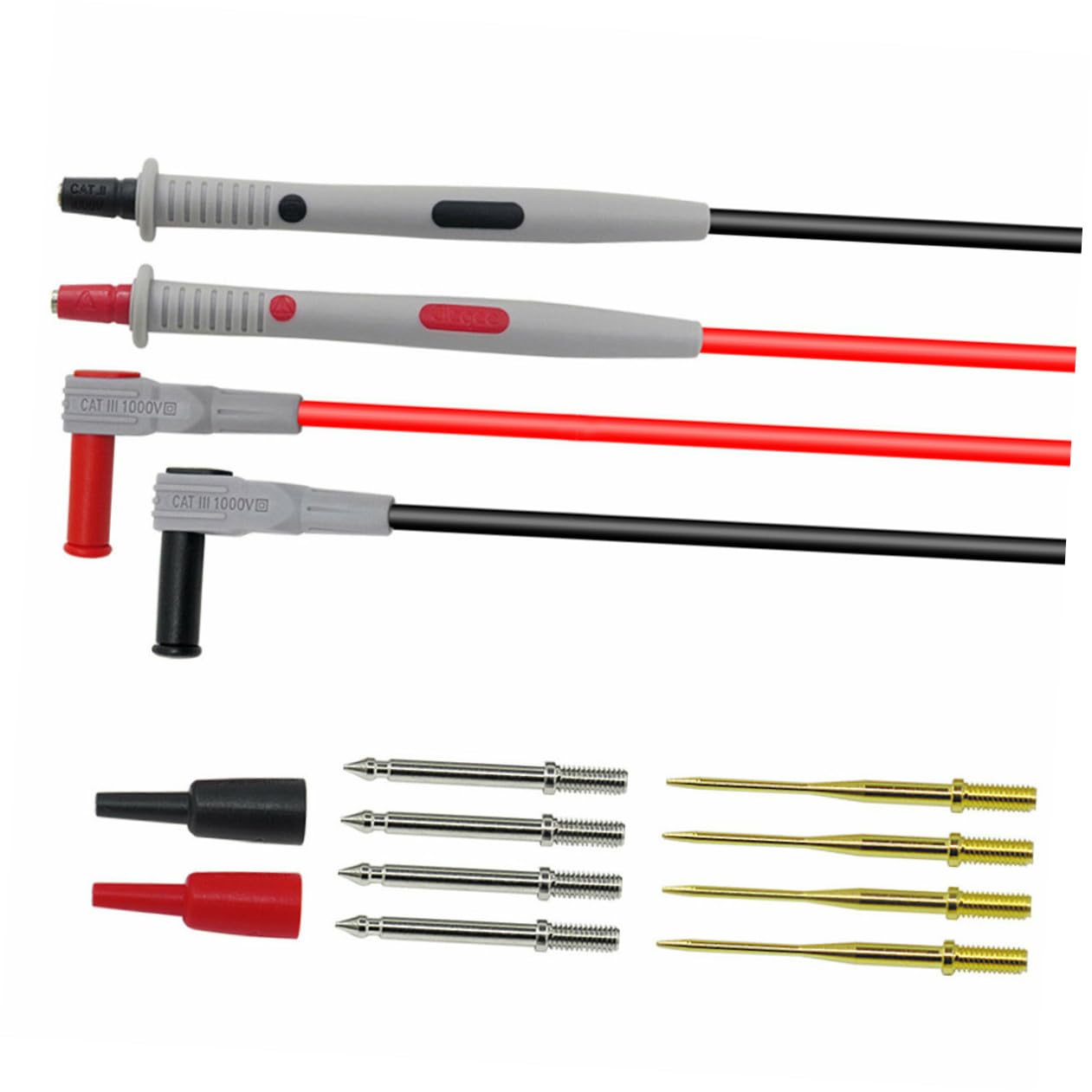 SHINEOFI Kit di Puntali per Multimetro 21 in 1 Cavi in Pvc Affidabili e Morsetti a Coccodrillo per Test Elettrico Professionale
