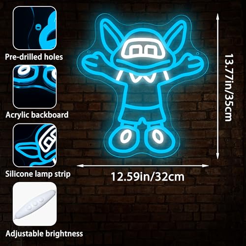 Image of Football Neon Sign for Wall Decor Soccer Team Logo LED Light for Man Cave | Dimmable football neon light, bedroom, bar, party, fans club wall decor, gifts for soccer team fans, size 13.7*12.5 in