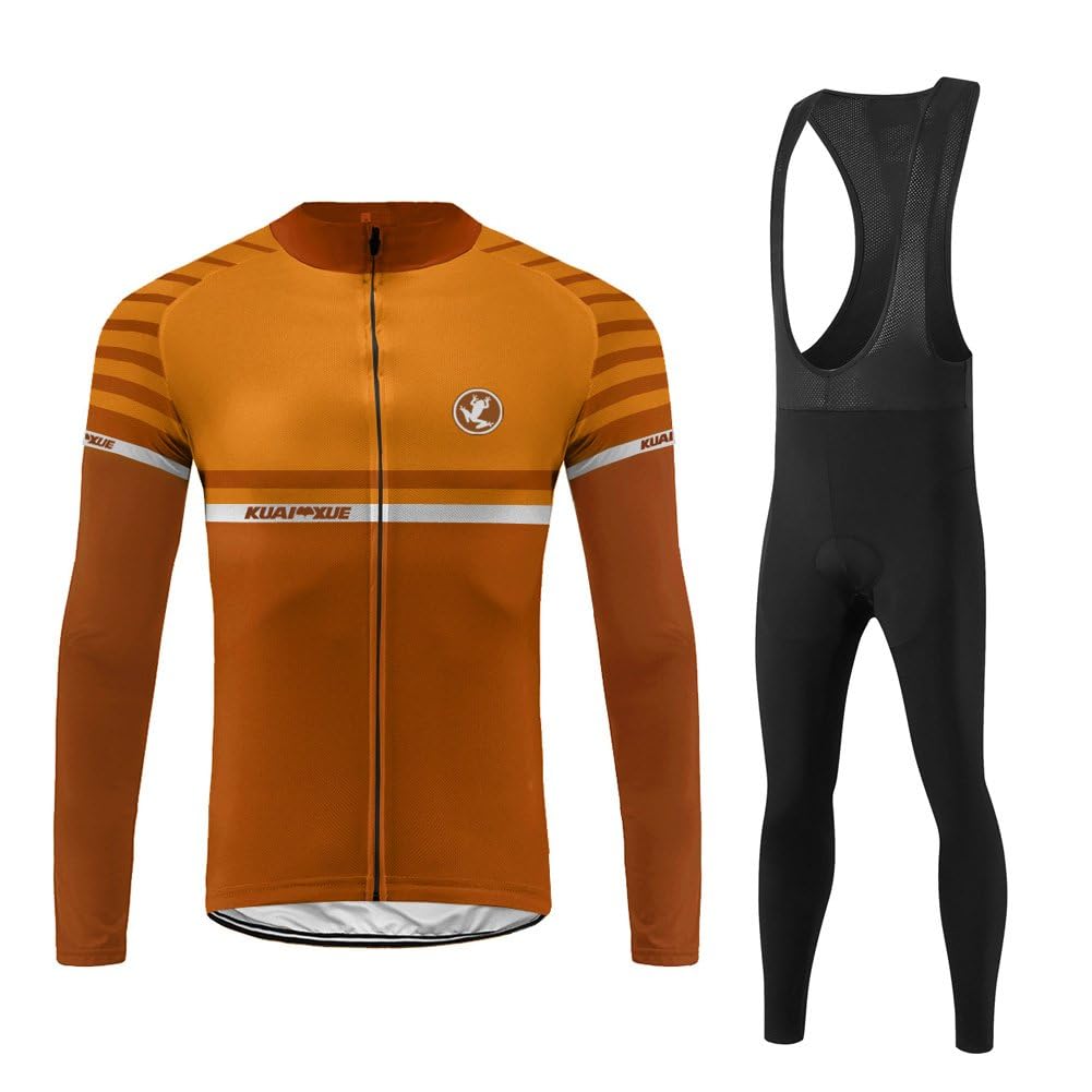 UGLY FROG Hombres Invierno Maillot Ciclismo Ropa Bici Mangas Largas Camiseta de Ciclistas + Bib Pantalones de Bicicletas Bodies Triatlón Ropa MZ02