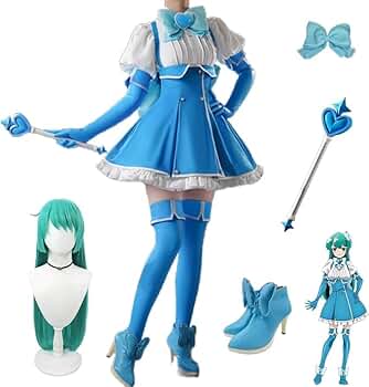 【即発送】魔法少女にあこがれて 水神小夜/マジアアズール コスプレ衣装+ウィッグ Amazon.co.jp: [ZHUANG] 即纳魔法少女にあこがれて コスプレ 水神小夜