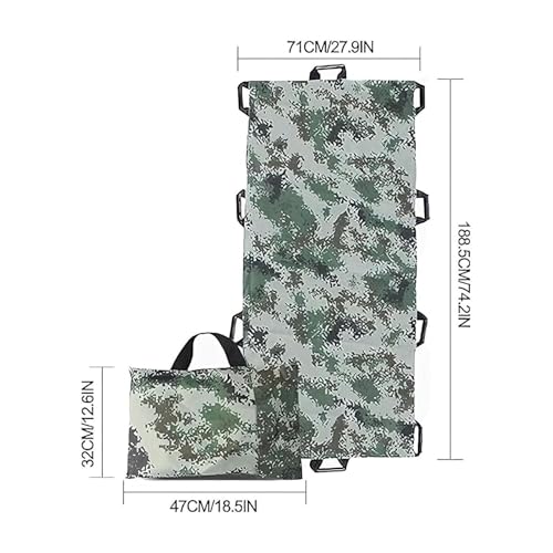 Brancard de transport portable médical pliable avec 10 poignées - 2