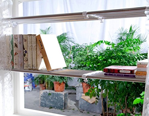 BAOYOUNI Einstellbare Einlegeböden Schrankregal Einstellbare Lagerregal Separator Kleiderschrank Schrank Divider Organizer Kleiderstangen Regalteiler für Küche Badezimmer Schlafzimmer 50-80cm
