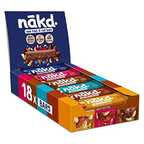 Nakd Fruit & Nut Bar Variety Pack - Vegan - Healthy Snack - Gluten Free - 35g x 18 bars Cover