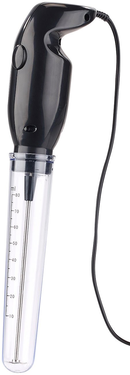 Rosenstein & Söhne Batidoras de mano - batidora frappe: Eléctrico Batidor mini de mano, Accesorio de vaso mezclador, 15 vatios (miniquirl, batidora mano para frappé, fabricante)
