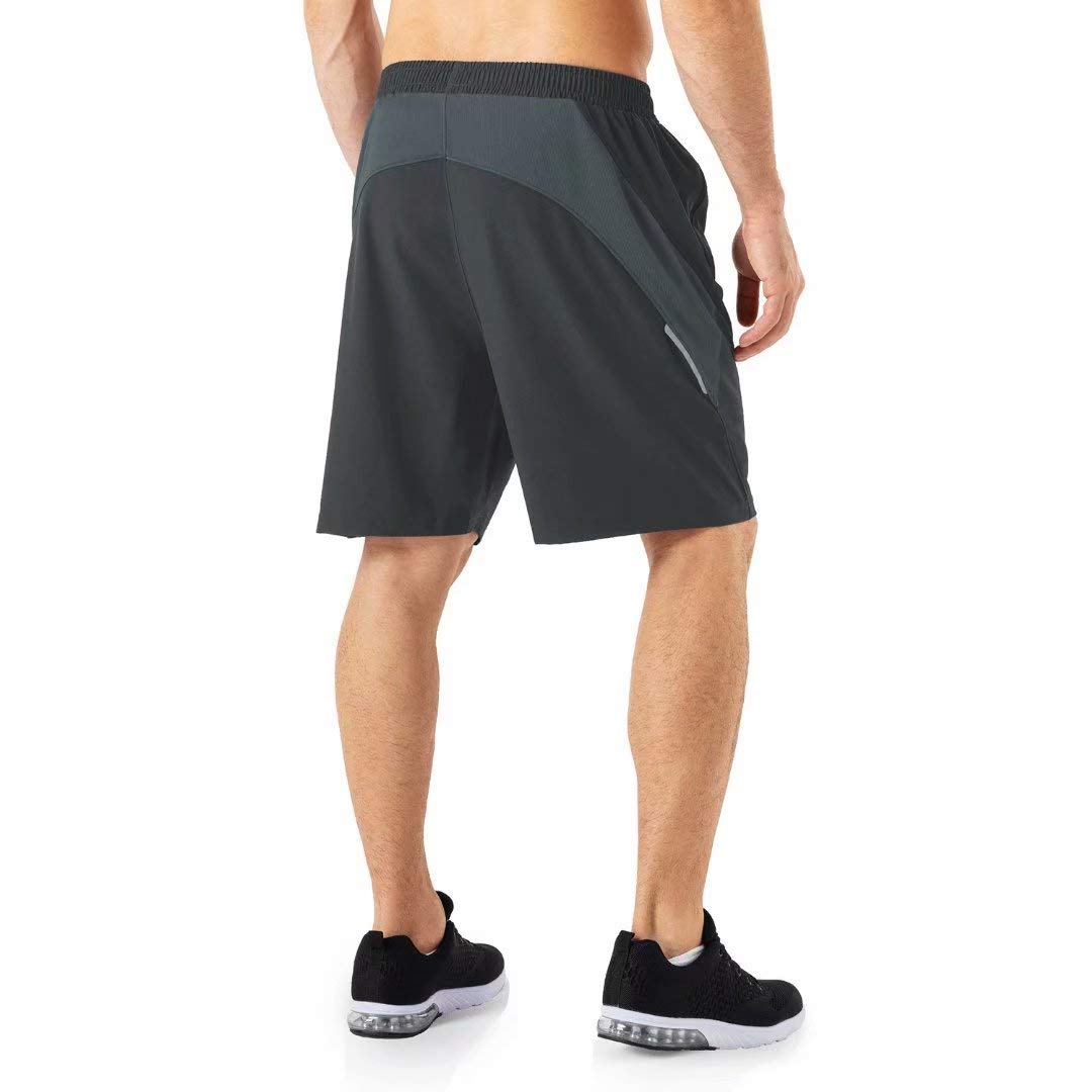 HMIYA Pantaloncini Running Uomo Leggero Sportivi Shorts Asciugatura Veloce Palestra Corsa Calzoncini con Tasca con Cerniera