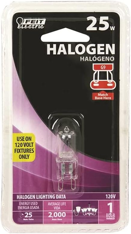 BPQ25/G9/RP 25 W G9 PIN HALOGEN CLEAR CARDED