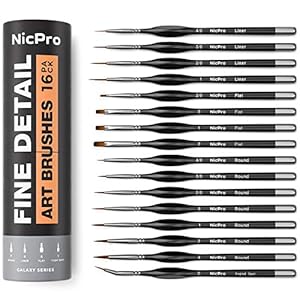 Nicpro 16 Stück Feiner Detail Pinselset