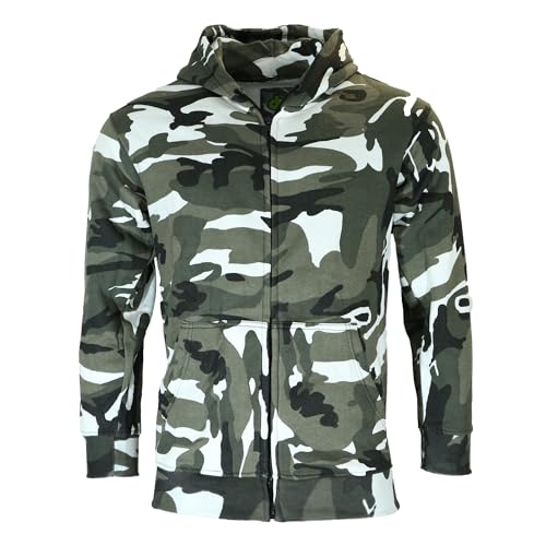 Adults Camo Combat Zip Hoodies - Urban Camo,Size -M