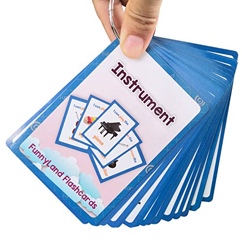 Richardy 20Pcs/Set Instrument Kids Gifts English Flash Cards Pocket Card Educational Learning Baby Toys For Children Pre-Kindergarten #TOP6