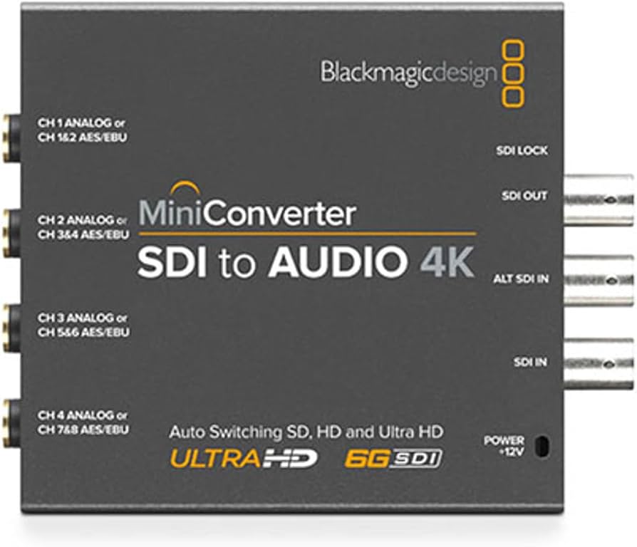 ブラックマジック Mini Converter SDI to Audio 4K Amazon.com: Blackmagic Design Mini Converter SDI to Audio 4K