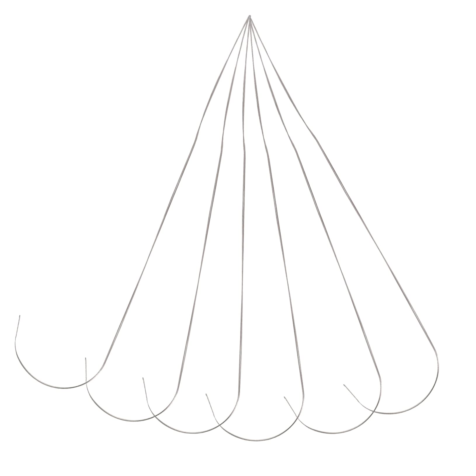 KALLORY Stainless Steel Beading Needles 6pcs Large Size Bead Threading Needles for Bead Jewelry DIY Jewelry Making Practical Beading Tools