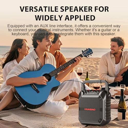 Image of Portable Karaoke Machine with 2 Wireless Microphones, Bluetooth Speaker for Adults & Kids, Karaoke Speaker, PA System with Remote Control, TF Card /USB /FM /AUX Mode for Party, Home & Outdoor