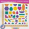 ARTshapes 840 pc Creative Paper Shapes Pack with 70+ Idea Guide - US Made Card Stock - Punch Out Funky DIY Craft Supplies for Whimsical Art Designs, Paper Crafts, and Pattern Play 5 Festive Colors #2