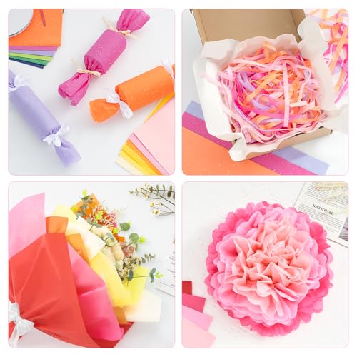 Image of Simetufy 150 Sheets 14 x 20 Inch Tissue Paper for Gift Bags, 30 Colors | Gift Wrapping Paper for Crafts, Holiday, Birthday, Halloween, Christmas and DIY Project