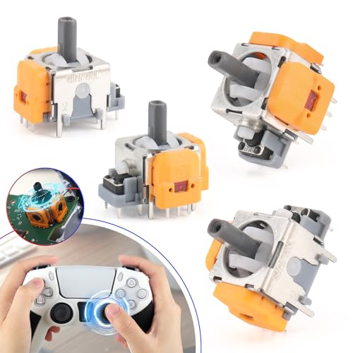 4 Stück Hall Effekt Sticks für PS5 Ersatz Anti Stickdrift Analogsticks 3D Analog Joystick Kompatibel mit Play Station 5 PS5 Controller