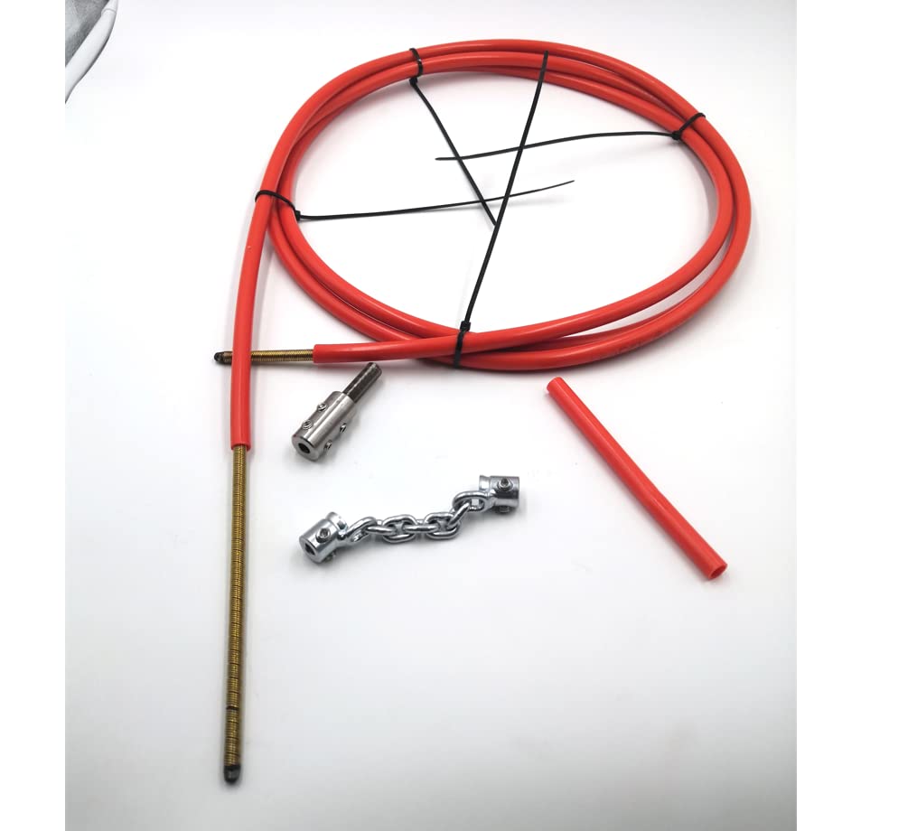 6mm cavo albero flessibile 5m set completo di strumenti per catena di pulizia DN32-40 rimozione dello zoccolo del tubo Pulizia dello scarico