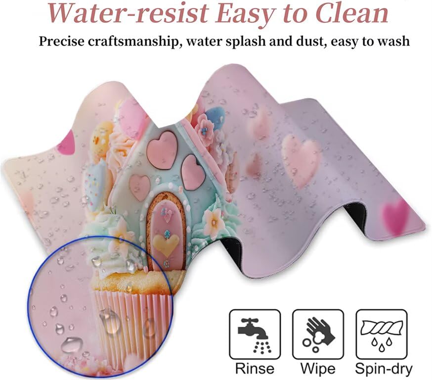 Tapis de souris antidérapant grand format résistant à l'eau pour le travail sur PC - 7