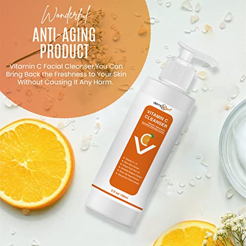 Dermaxgen Vitamin C Facial Cleanser With Rose Hip Seed Oil And Aloe Vera Natural Pure And Organic Ingredients, 5.0 Oz. / 150 Ml #TOP6