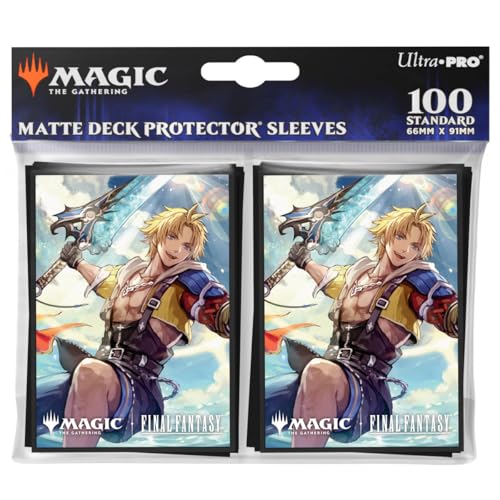 Ultra PRO - Final Fantasy x Universes Beyond Tidus (Commander) 100ct Deck Protector Sleeves for Magic: The Gathering | Trading Card Accessories, Collectible Card Game Gear, Final Fantasy Collectibles