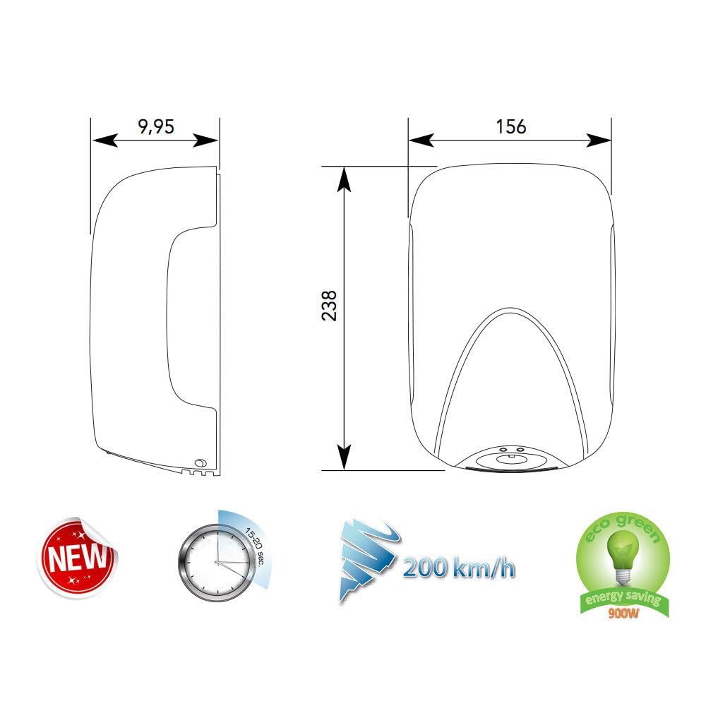 Asciugamani a Cellula Smart Jet Bianco