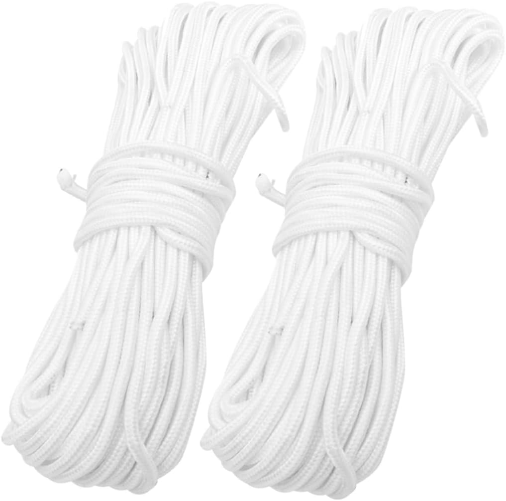 VOSAREA 2rolls Nylon Rope Utility Cord for Outdoor Clothesline Camping Hiking Fishing and Projects Versatile Nylon Utility Rope
