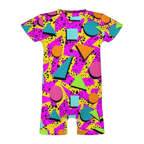 Retro Vintage 80s 90s Newborn Baby Romper Clothing Cute Infant Short Sleeve Clothes Jumpsuit Playsuit One Piece Outfit for 0-3M Boy Girl4