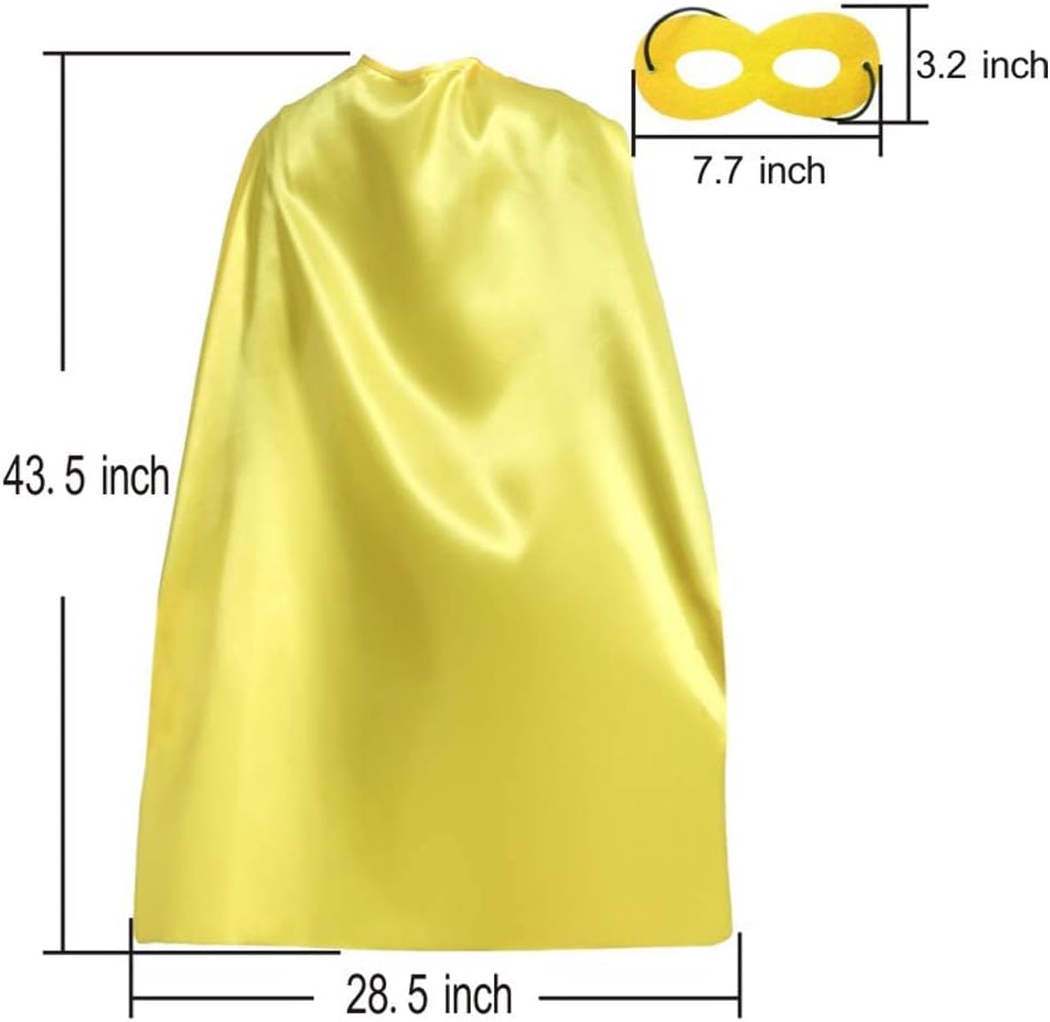 ADJOY Superhero Capes and Masks for Adults Girls and Boys - Team Spirit Building Party Capes - Mixed Colors 12 Sets