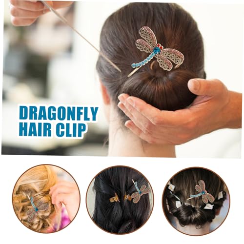 Rhinestone Dragonfly Hair Clip Crystal Barrette Hairpin for Women Animal Hair Accessory for Women and Girls - Image 3