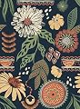 Simon&Siff Boho Peel and Stick Wallpaper, 17.3" x 80" Blue Sun Floral Retro Contact Paper Removable Self Adhesive Wall Paper for Cabinets Furniture Bedroom Nursery Bathroom Renter Friendly DIY Decor