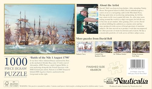 Nauticalia Battle of The Nile by David Bell 1,000-piece Puzzle, Multicoloured, 48x68 cm - Image 2