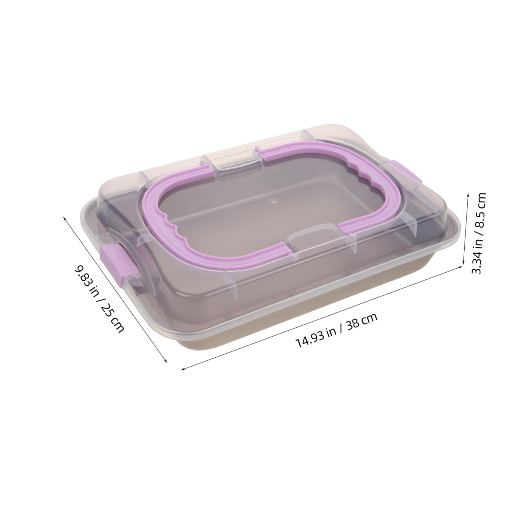 Mikinona Teglia Rettangolare Per Torte e Biscotti Con Coperchio Trasparente Antiaderente e Facile Da Trasportare Per Forno Di Casa e Ristoranti Perfetta Per Dolci e Snack