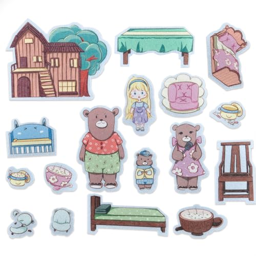 CHEFAN Felt Flannel Board Stories for Toddler,Goldilocks and The Three Bears,Preschool Felt Activities,Flannel Graphic