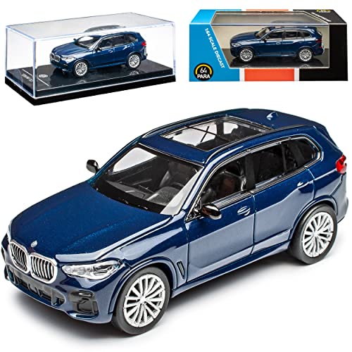 B-M-W X5 G05 SUV Dunkel Blau Fast Schwarz Linkslenker 4. Generation Ab 2018 1/64 Paragon Jadi Modell Auto Cover