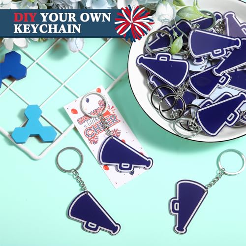 Huquary 30 Sets Megaphone Keychains Cheer Keychain Bulk Cheer Party Return Favors Keyring Team Gift Sports Themed Party Sports Rewards for Team