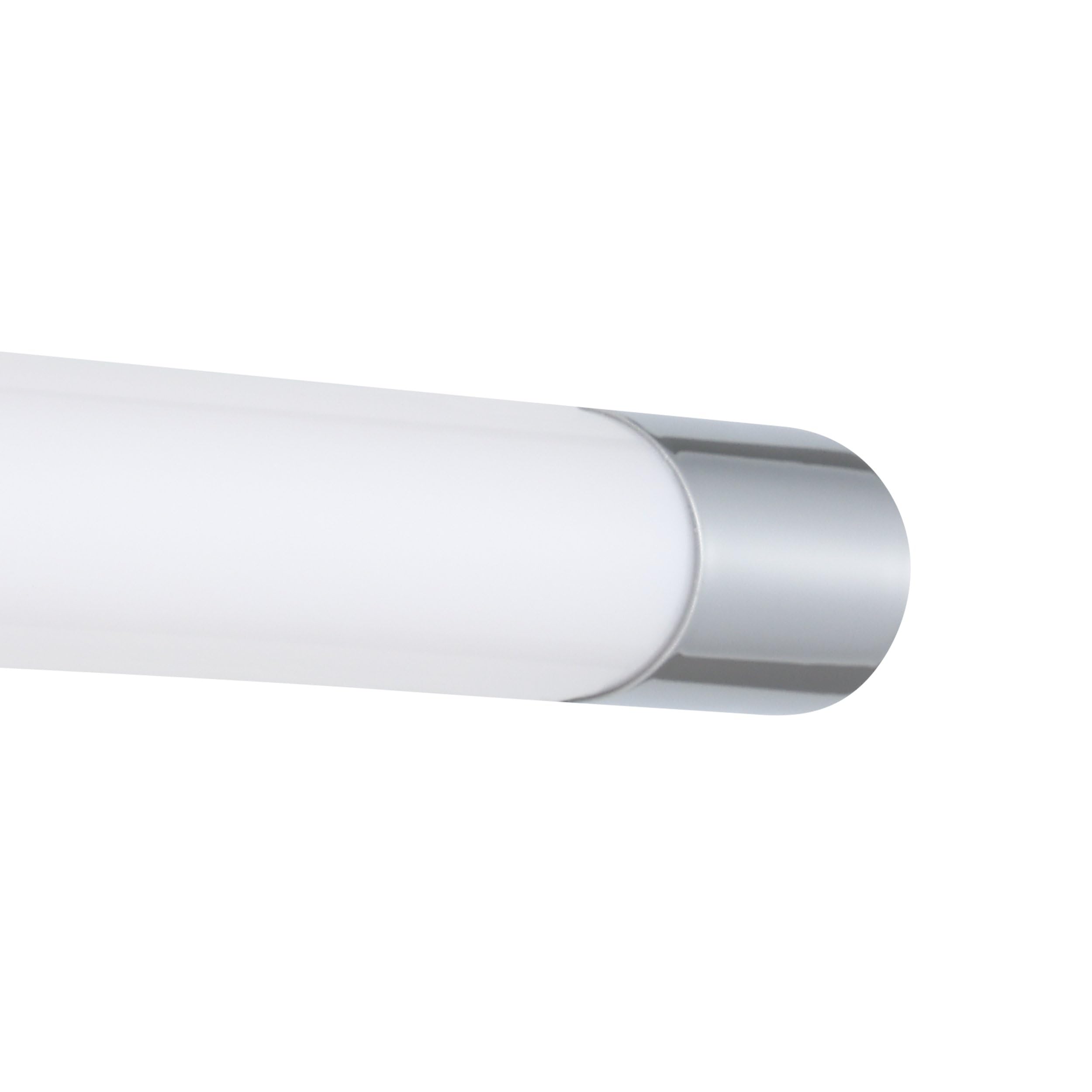 Eglo LED lampada da parete Tragacete, 1 fiamma, lampada a specchio LED in | acciaio inox e plastica, bagno, cromato, bianco, LED per ambienti umidi, IP44, L: 35 cm