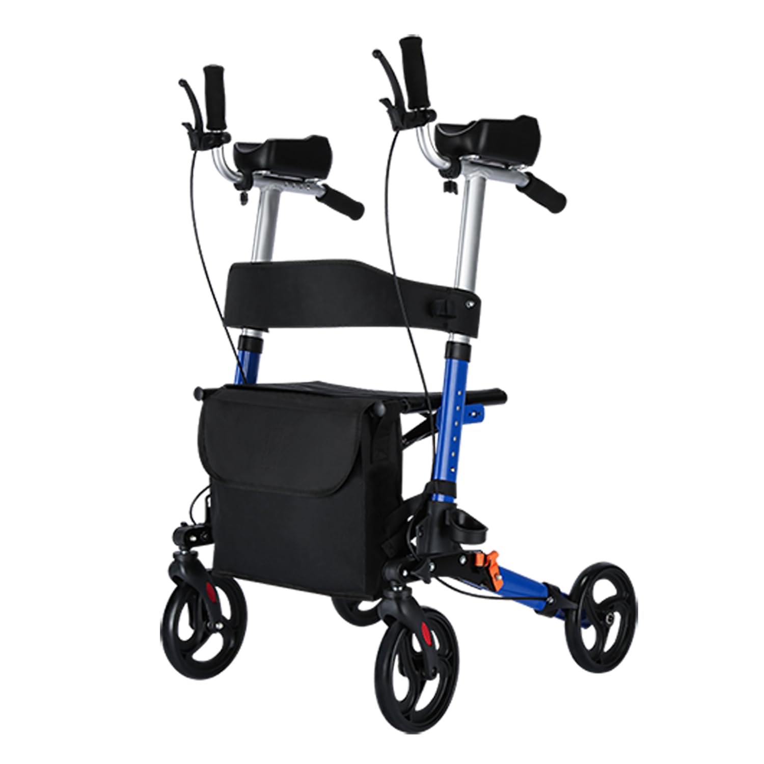 R2 Andador ligero y plegable de aluminio con apoyo ajustable para antebrazos, soporta hasta 150KG, un auxiliar ideal para personas mayores