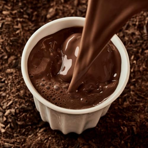 Image of Hotel Chocolat Hot Chocolate Mix - Hazelnut Praline Drinking Chocolate with Real Chocolate Flakes, 10 Servings, Gourmet Cocoa