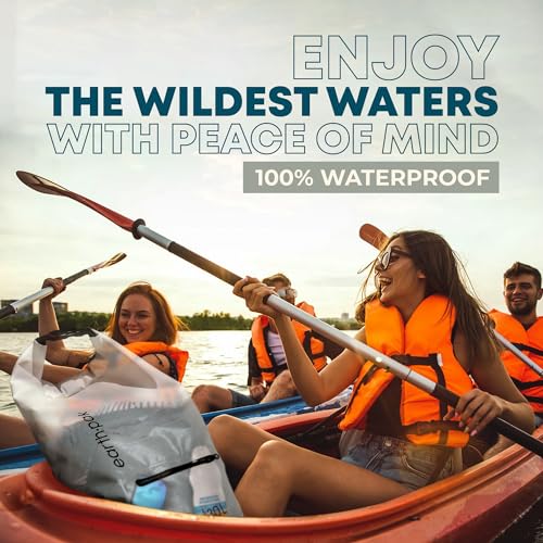Image of Earth Pak- Waterproof Dry Bag with Front Zippered Pocket Keeps Gear Dry for Kayaking, Beach, Rafting, Boating, Hiking, Camping and Fishing with Waterproof Phone Case