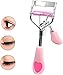 Pink Eyelash Extension Kit Women,Wide Angle Eyelash Carbon Steel Brush,Comb Curler Make Up Cosmetics Tool,Eye