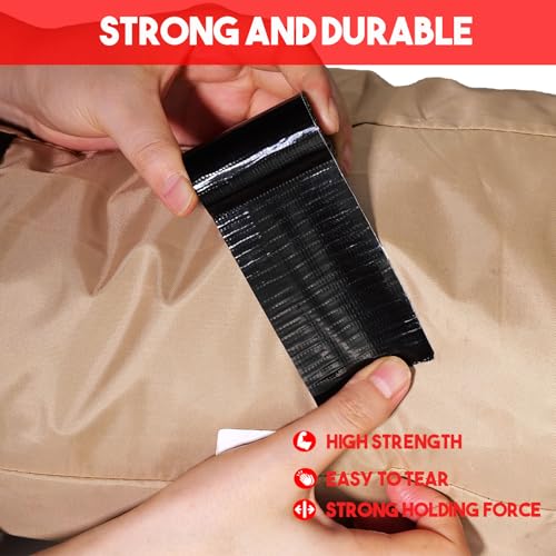 Image of Mini Duct Tape - Heavy Duty Travel Size Rolls for Camping, Travel, Emergency, Cycling, Vehicle, Etc. 2 Inch x 16 Feet, Pack of 1, Black