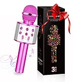 GeschenPark Regalos para Niña de 4-12 Años, Microfono Karaoke Bluetooth Juguetes para Niños de 4-12 Años Regalos Niña Dinámicos Juguetes para Niña de 4-13 Años Microfono Niña