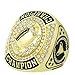 ZZXZJW 12 Pcs Football Championship Ring Football Ring Trophy Award Gift for Tournament or League Champion Winner ， from Size 7 to 10 (Gold, Size 10)