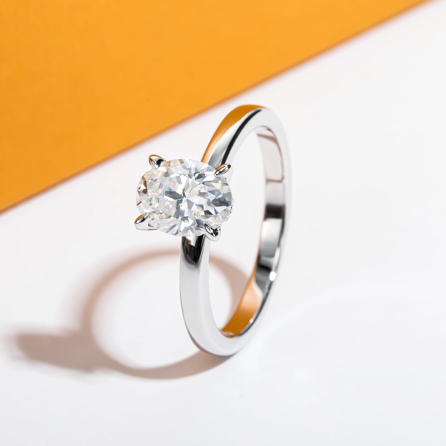 Moissanite Engagement Ring 1CT D Color VVS1 Clarity 925 Sterling Silver Moissanite Infinity Twisted Promise Anniversary Wedding Rings for Women with Certificate