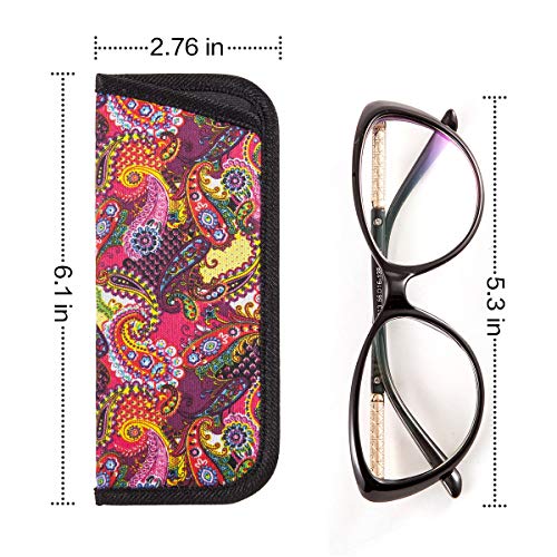 Image of TRIUMPH VISION 3 Pack Reading Glasses Pouch - Soft Eyeglasses Bag Portable Cloth Eyewear Case