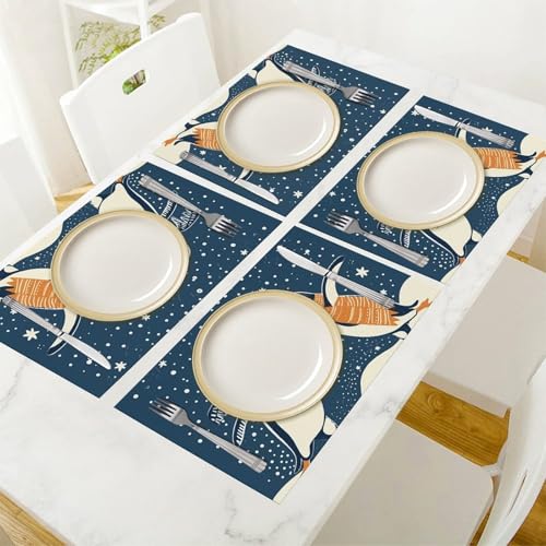 Sets de table de cuisine en vinyle pour décoration de table repas